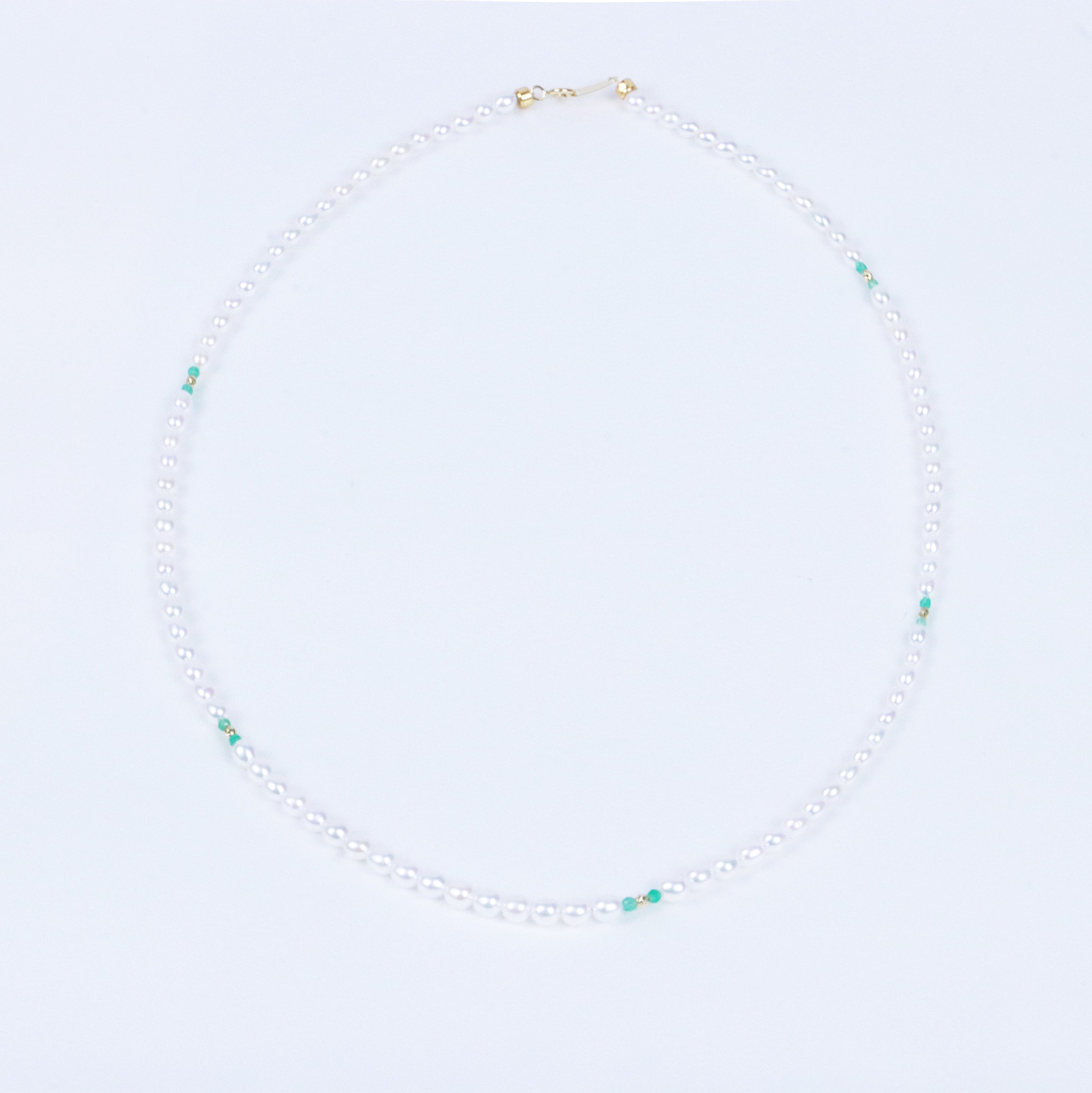 Keshi Strand with Natural Gemstone