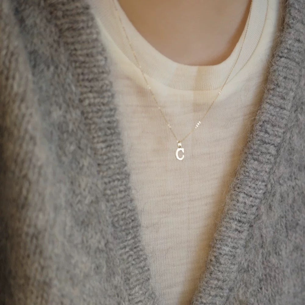 Gold Alphabet Initial Charm