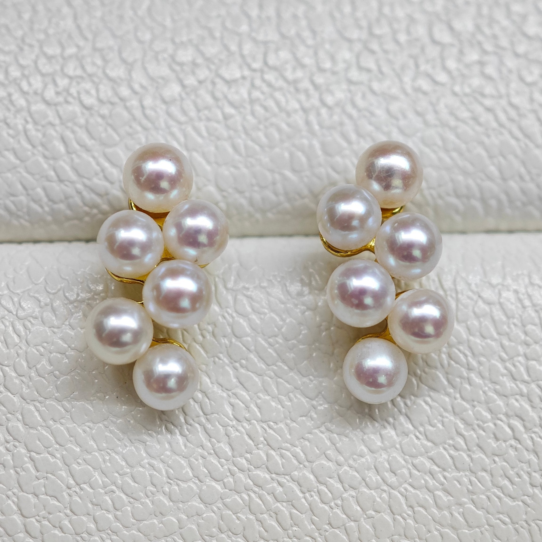 Multi-Pearl Silver Earrings