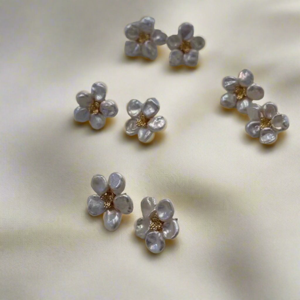 Ethereal Blossom Baroque Pearl Earring