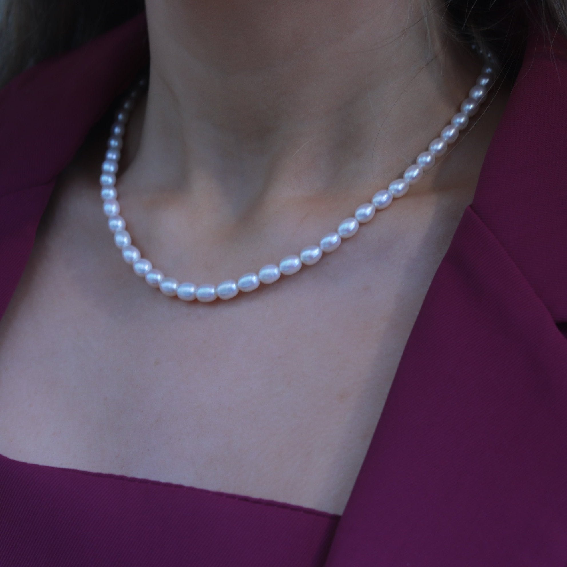 Rice Shape Pearl Strand