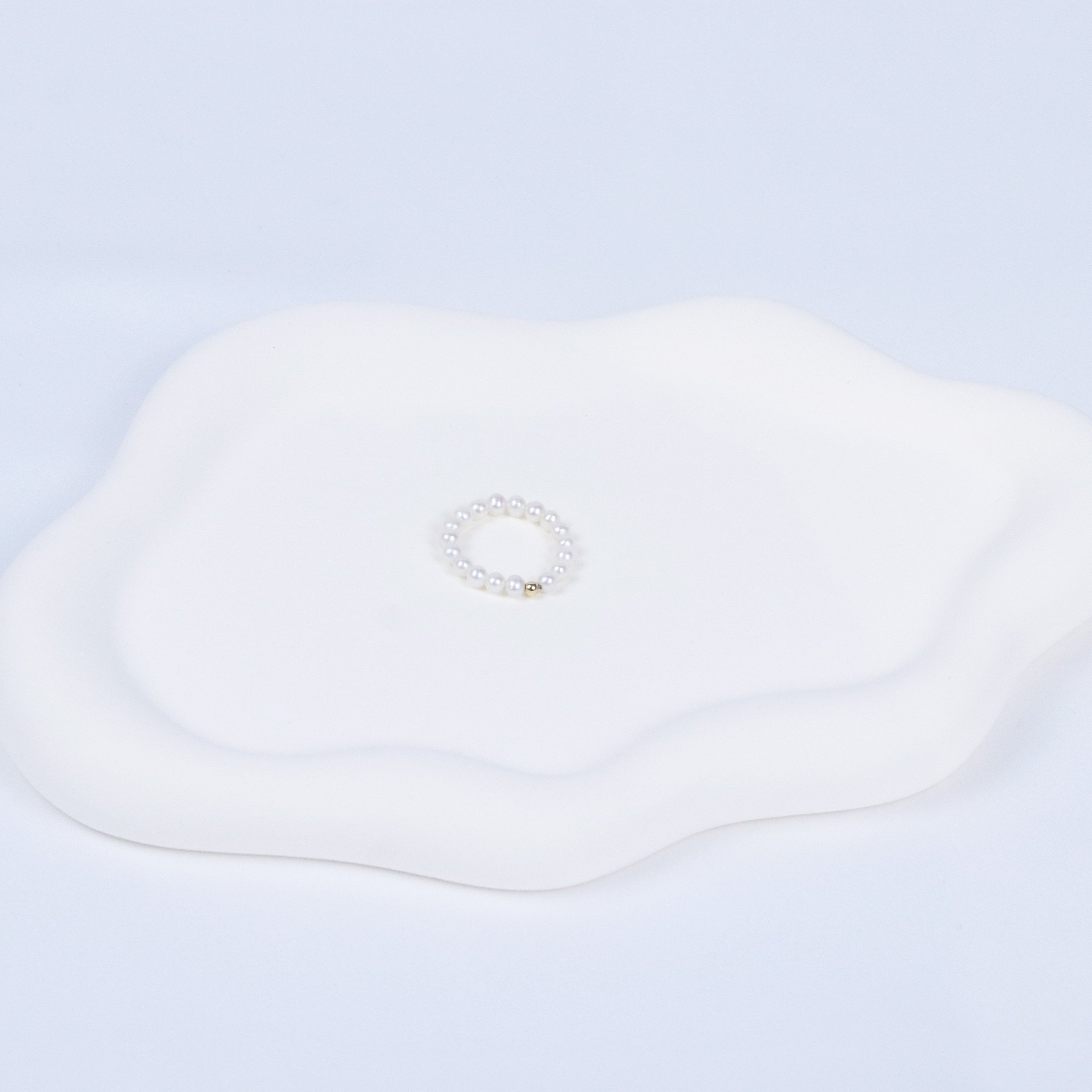 Baby Pearl Ring with 18k Gold