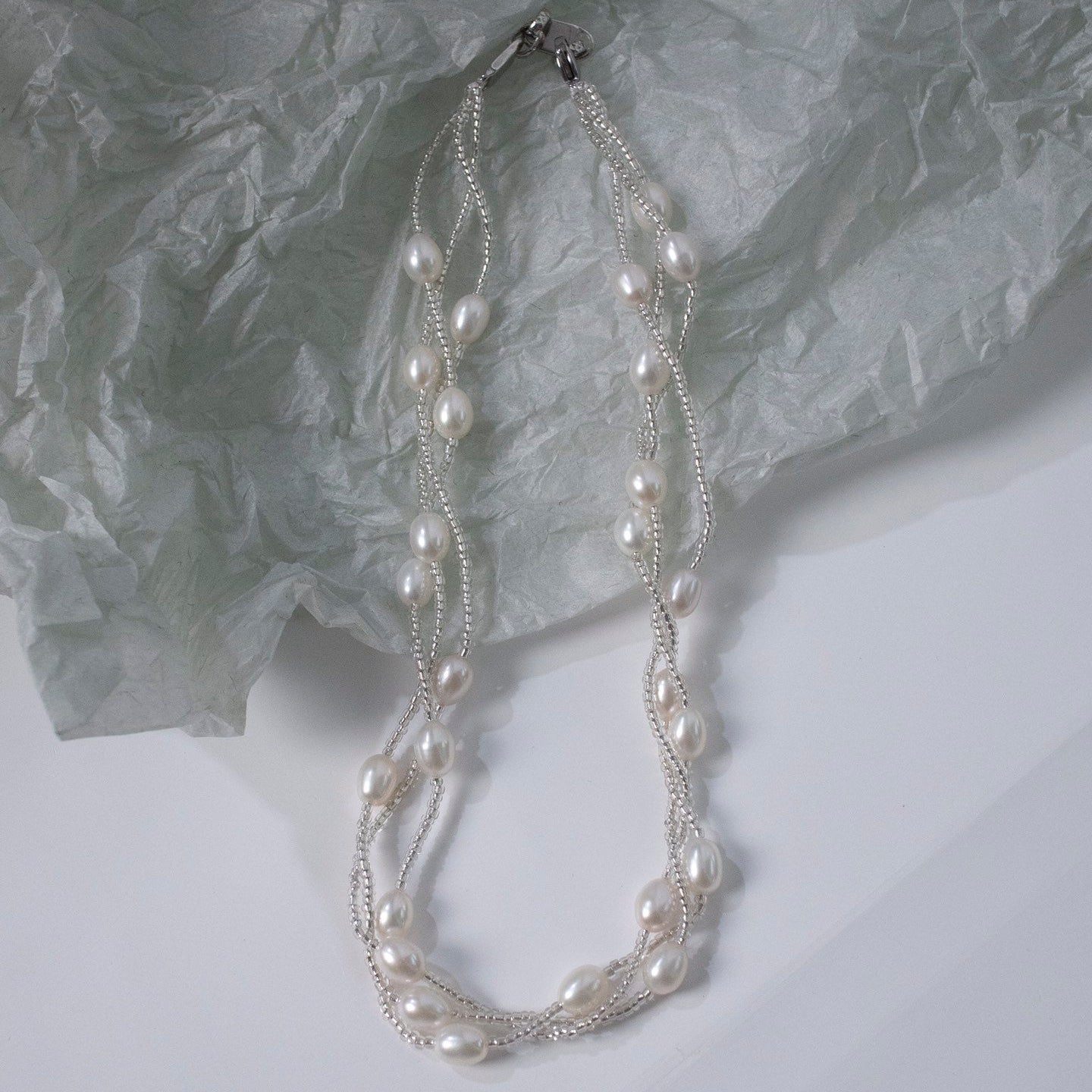 Handmade Double-Wrap Pearl & Czech Glass Set