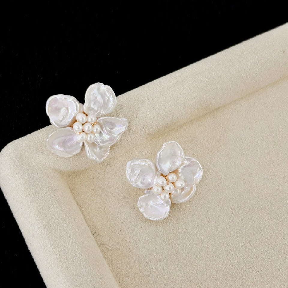 Baroque Pearl Blossom Earrings
