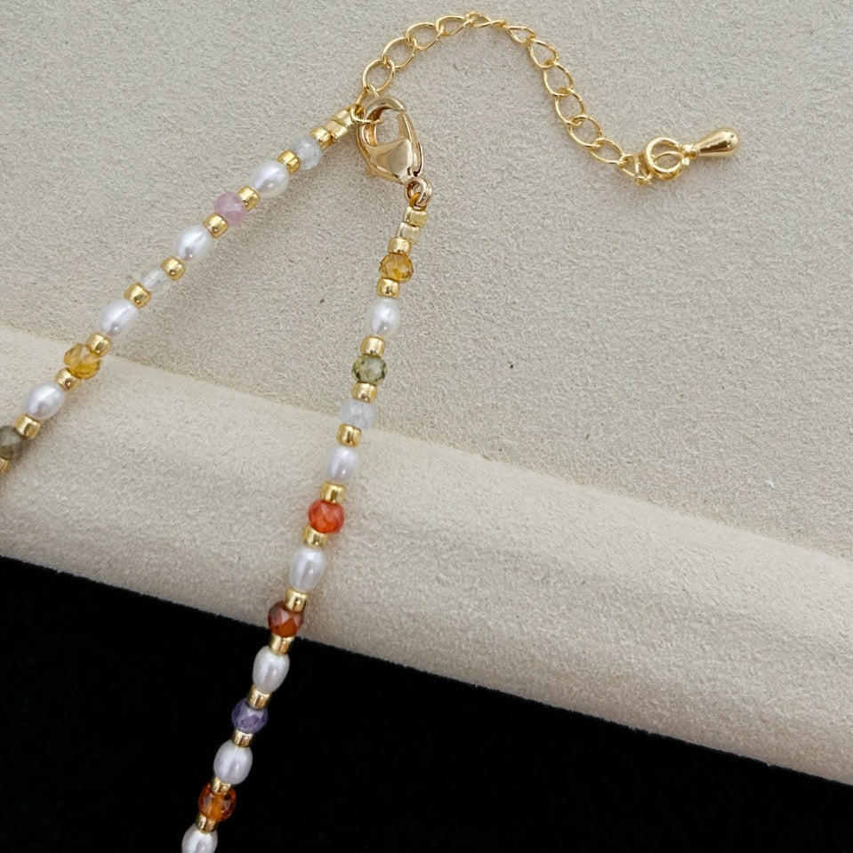 Summer Breeze Colorful Pearl Necklace