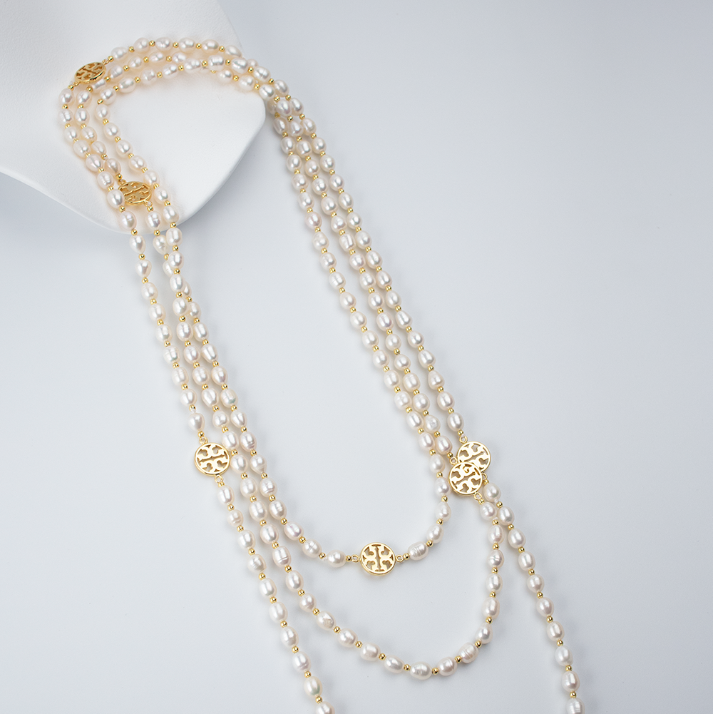Modern Oriental Long Pearl Necklace - 190cm Multi-Style Design