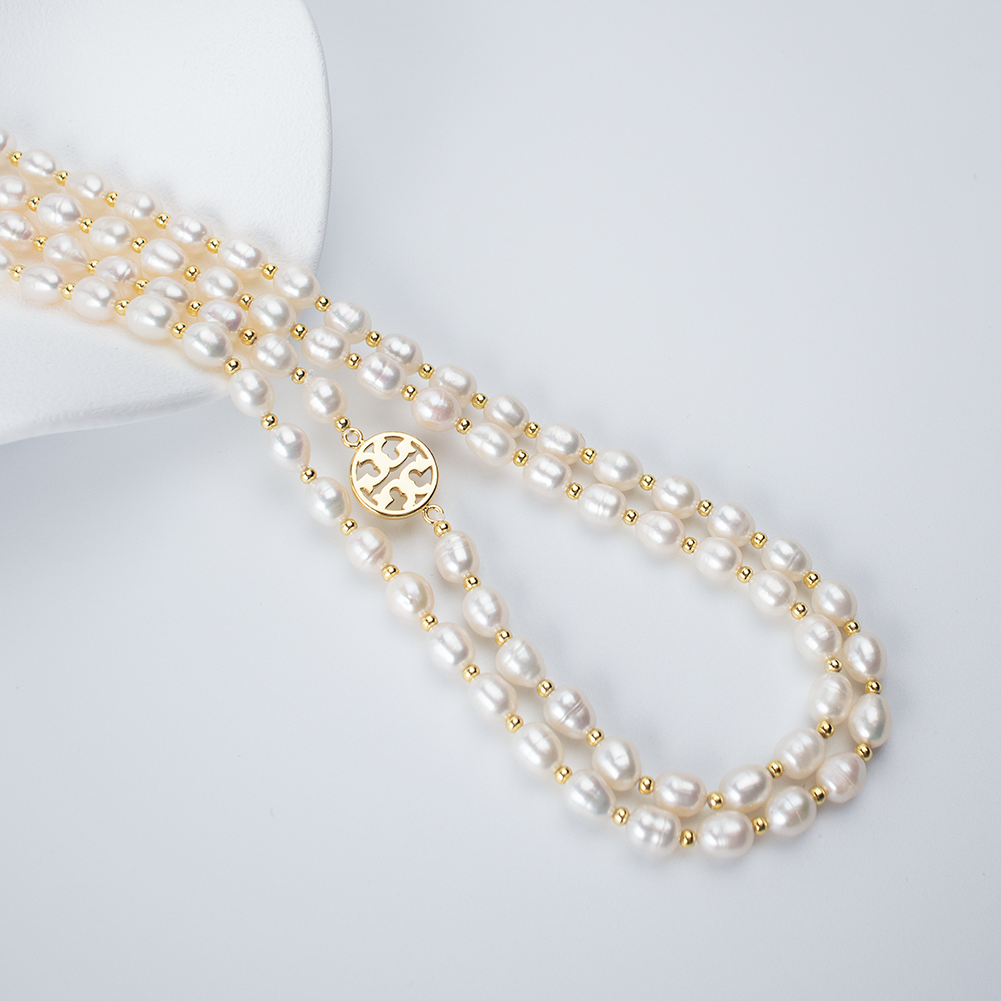 Modern Oriental Long Pearl Necklace - 190cm Multi-Style Design