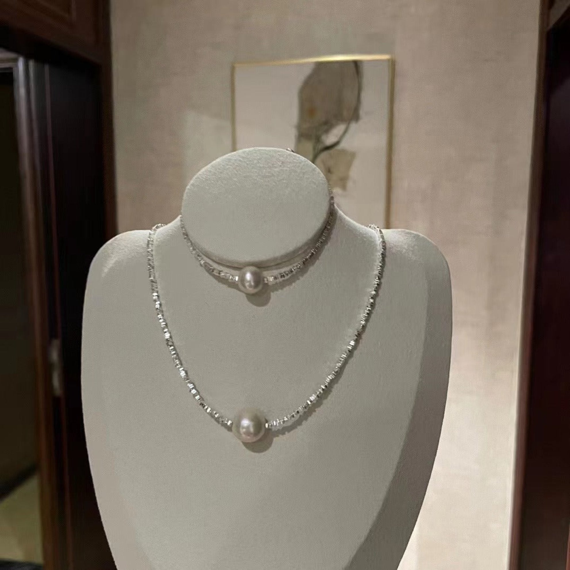 Moonlit Grace Silver Freshwater Pearl Set