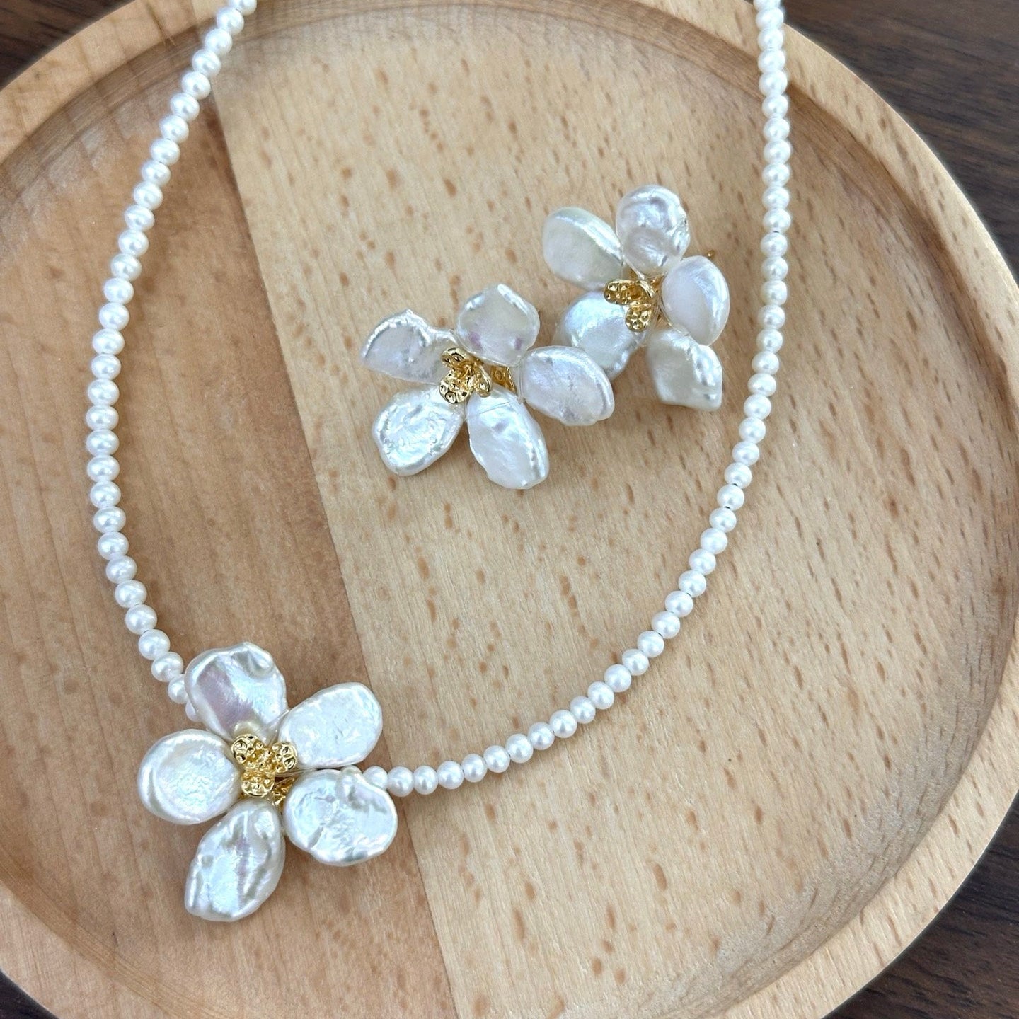 Ethereal Blossom Baroque Pearl Set