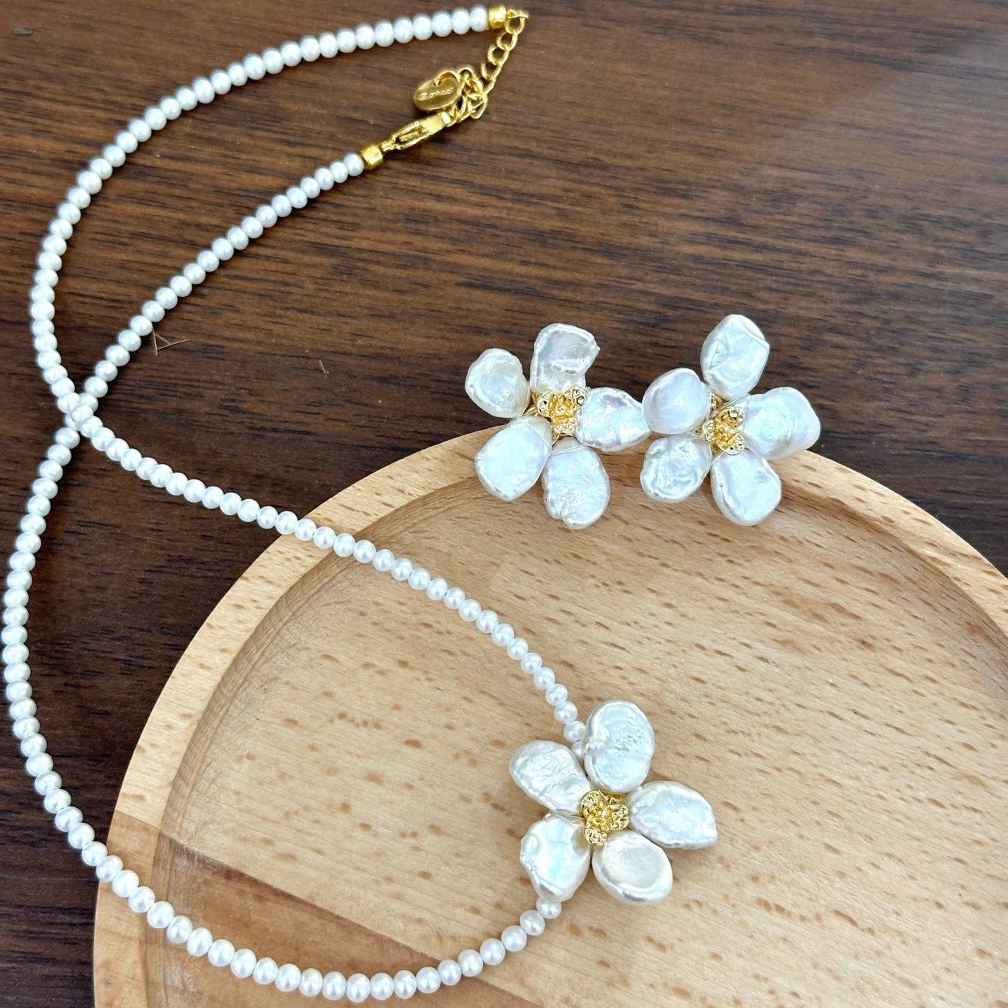 Ethereal Blossom Baroque Pearl Set