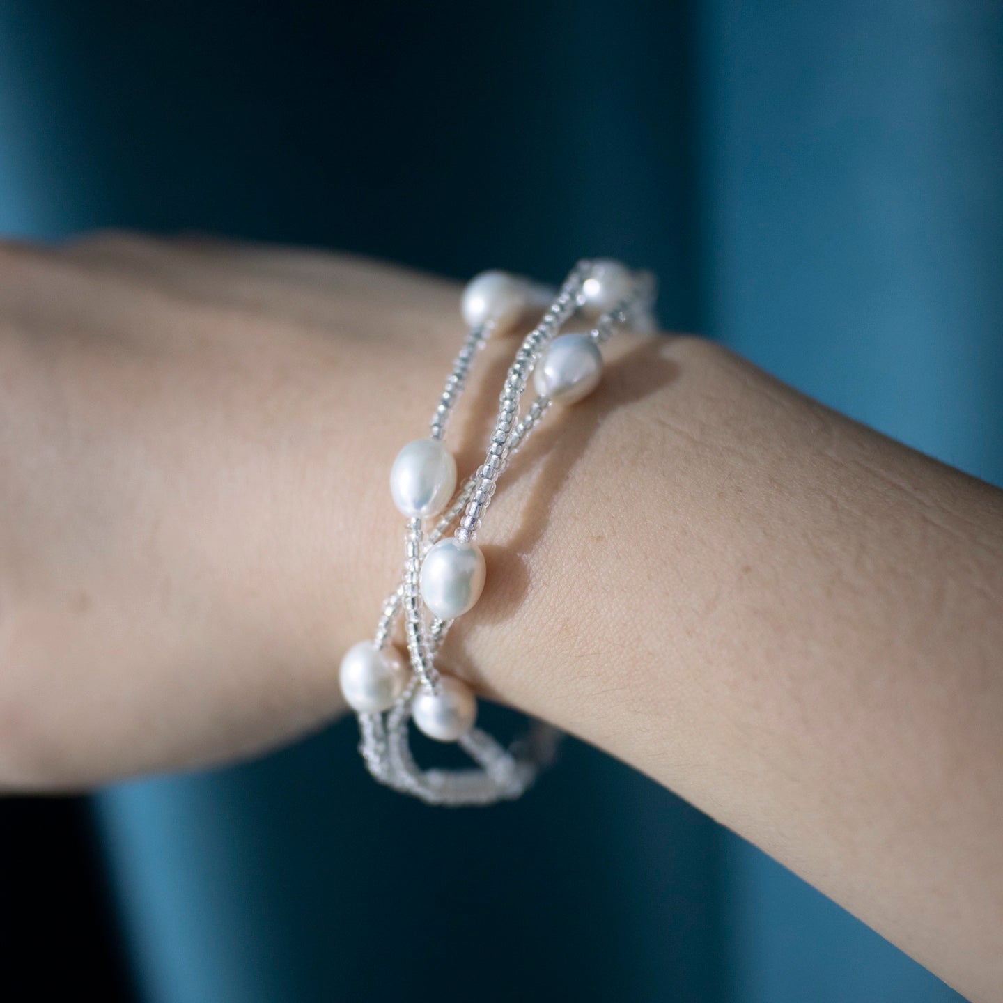 Handmade Double-Wrap Pearl & Czech Glass Set