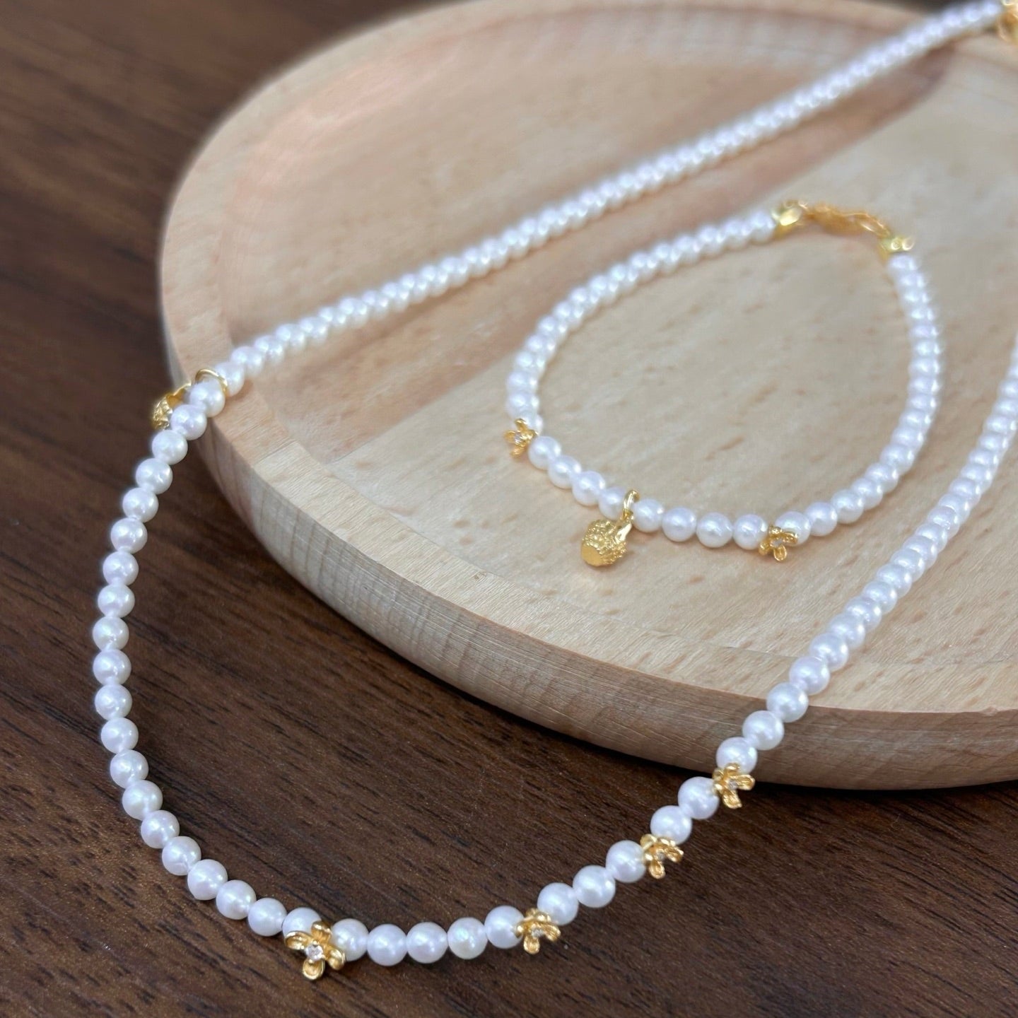 Vintage Oriental Baby Pearl Set