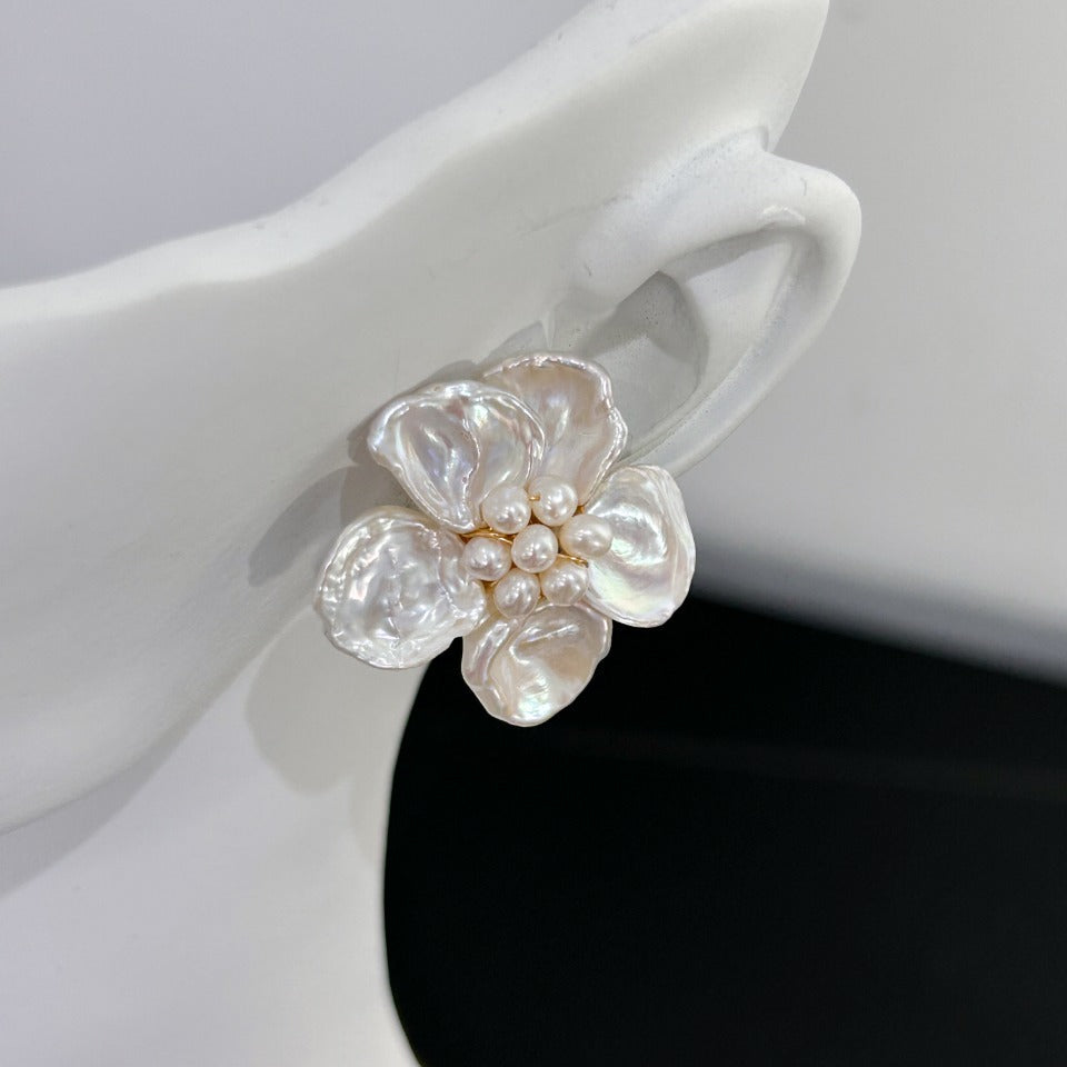 Baroque Pearl Blossom Earrings