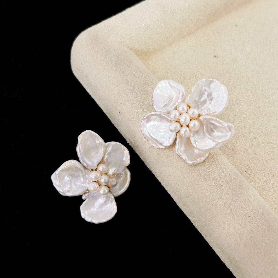 Baroque Pearl Blossom Earrings