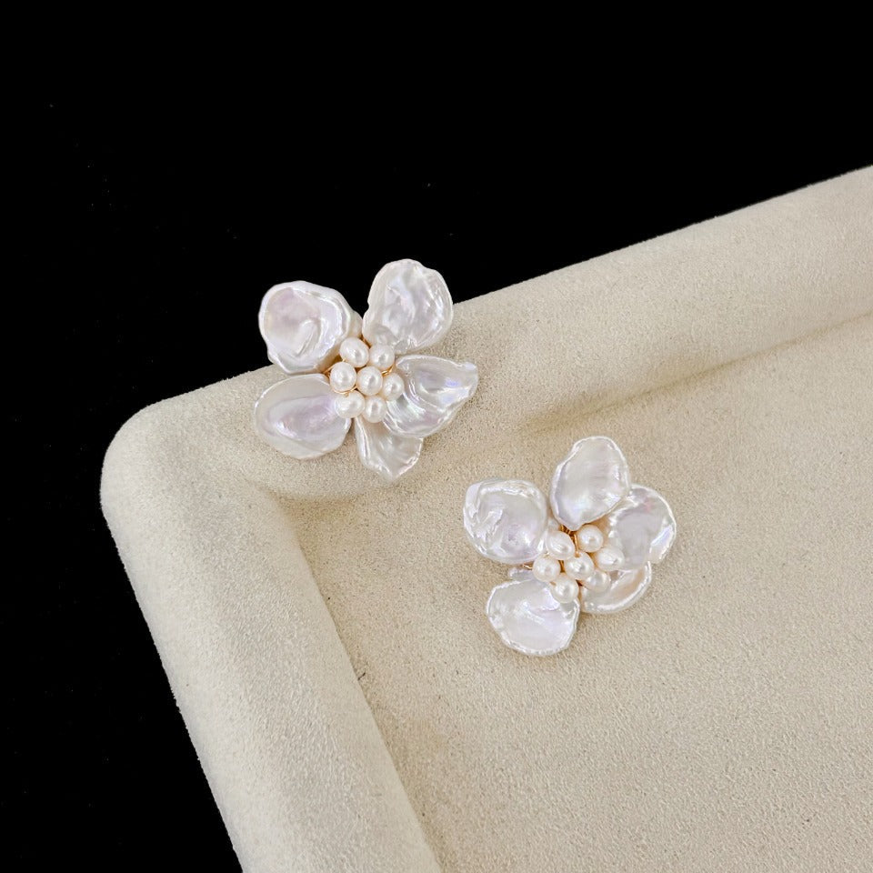 Baroque Pearl Blossom Earrings