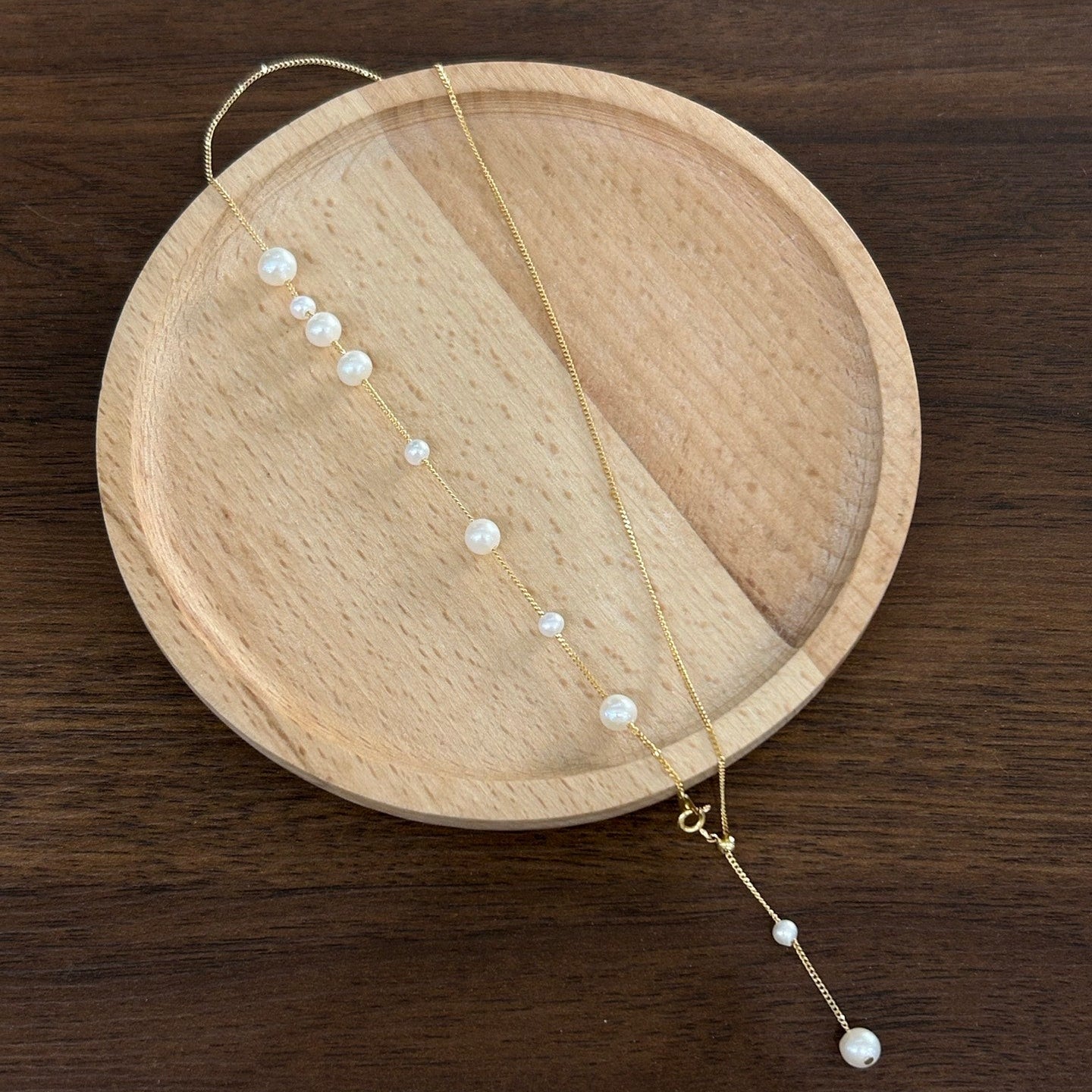 Y-Shape Floating Pearl Necklace